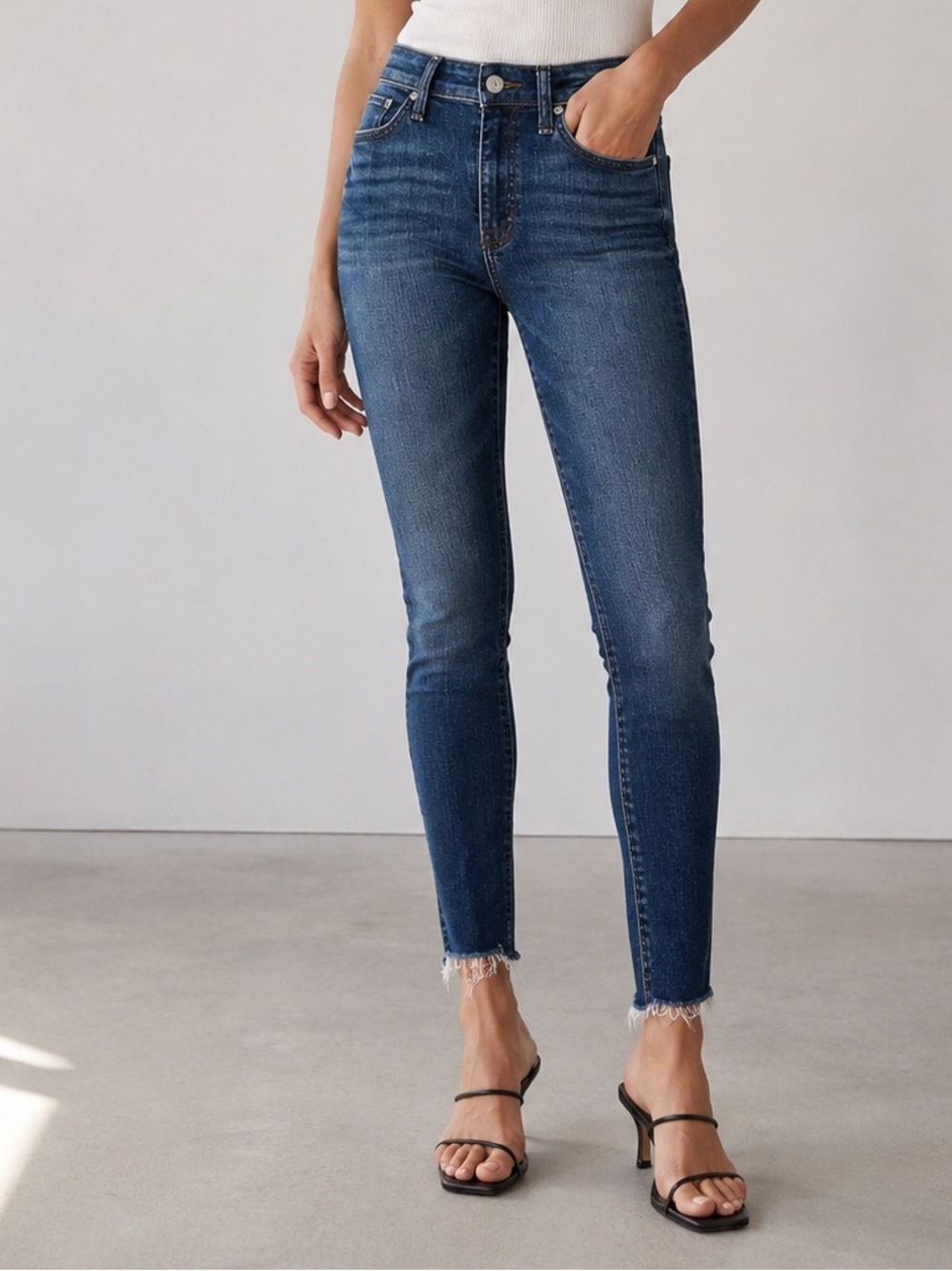 Rag & Bone Nina High-Rise Skinny Jeans Dark Blue Size 25